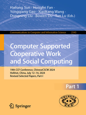 cover image of Computer Supported Cooperative Work and Social Computing
